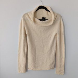 Donna Karan Cream Cowl Neck Sweater